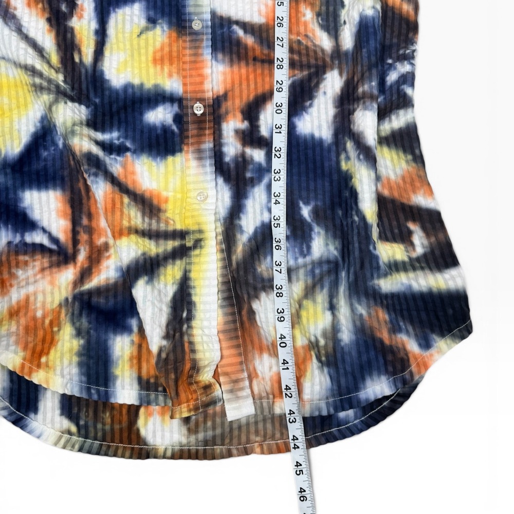 Earthbound Trading Co Shirt Dress Womens Small Multi Tie Dye Cotton Long Sleeve - Picture 7 of 11